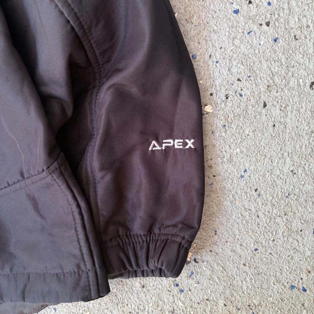 The North Face Apex Mens Black Softshell Fleece Lined Full Zip Jacket Pocketed